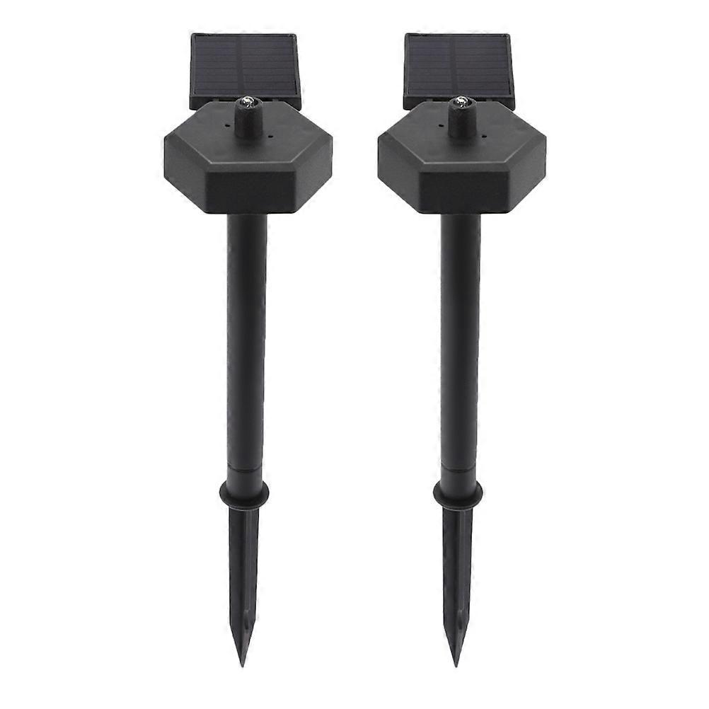 Solar Powered Garden Light for Decoration with LED and Plastic Material Black Color 2Pcs