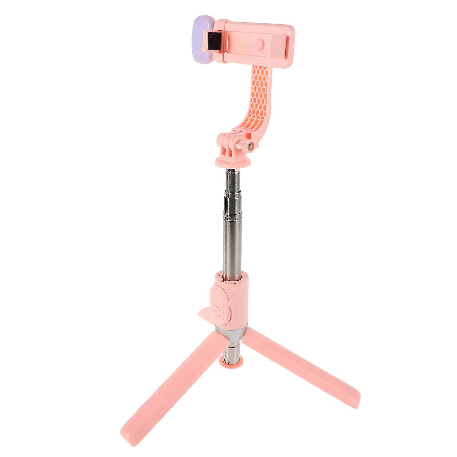 Content Creator Essentials Selfie Stick Extendable For Women With Fill Light Pink 102.00X21.00X21.00CM Foldable Design 1Pack