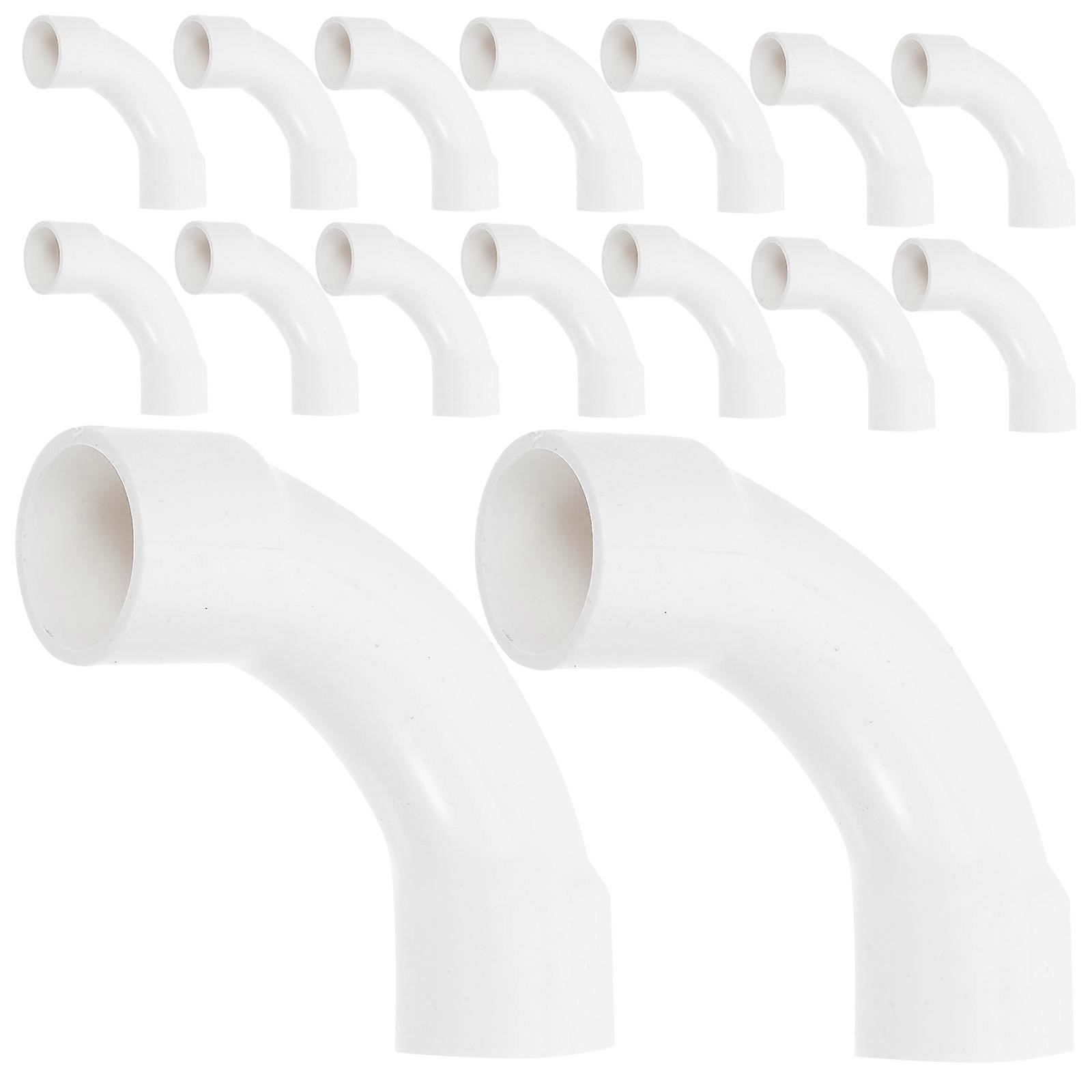 PVC 90 Degree Elbow Fitting for Plumbing White Flexible Durable Flame Retardant 20 mm