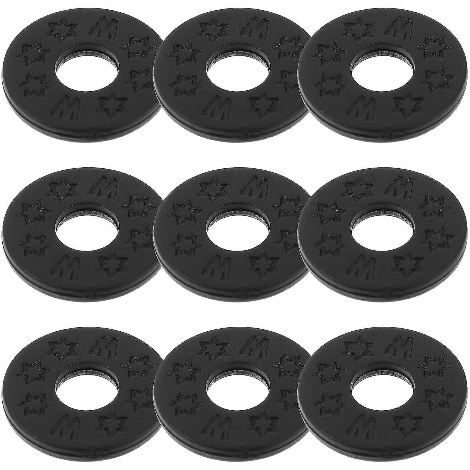Guitar Strap Locks with Silicone Pads for Small Instruments 10 Pieces Black Color