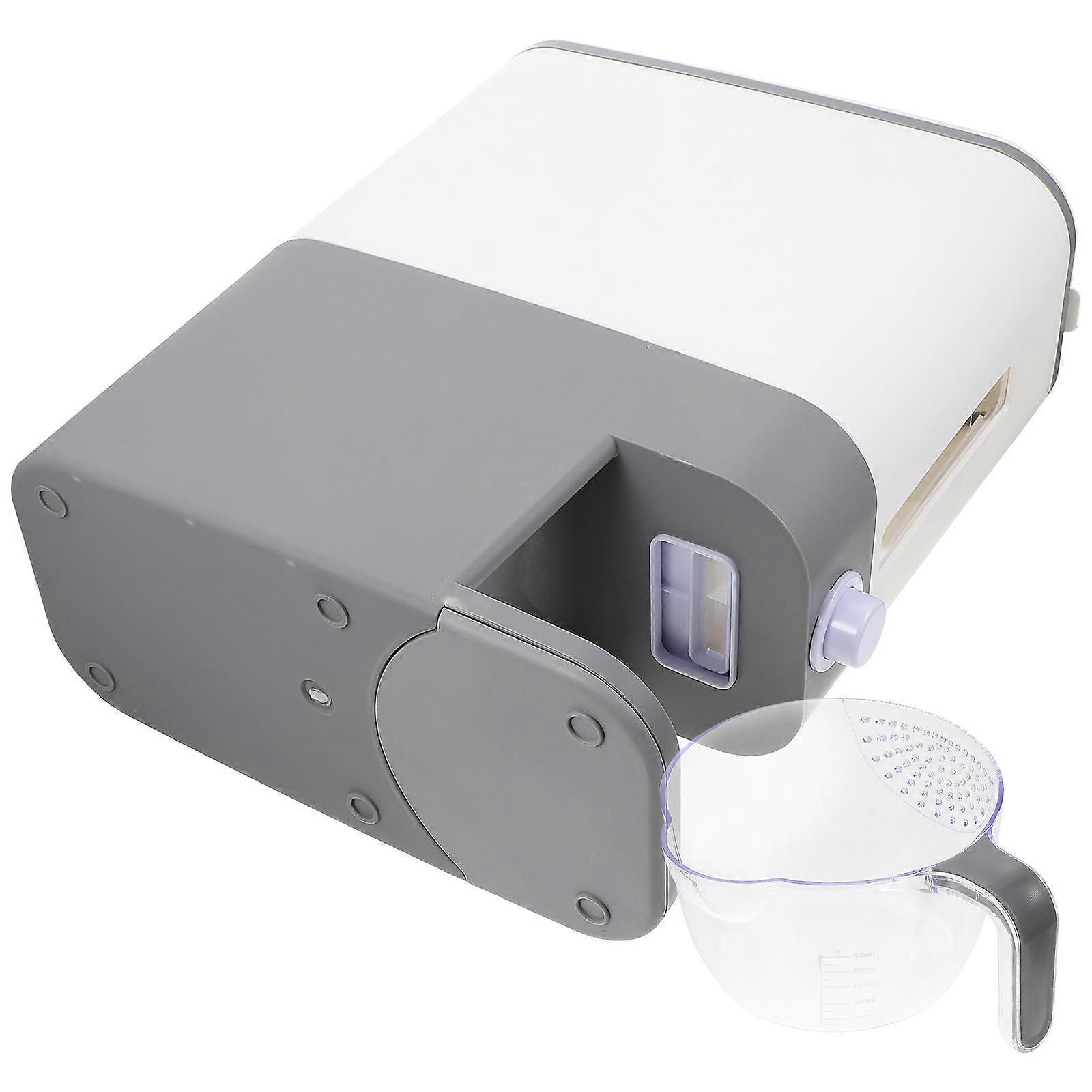 Rice Storage Bucket With Measuring Function Grey Kitchen Design For Home Use 41X34X17CM Automatic Rice Dispensing 1Pcs