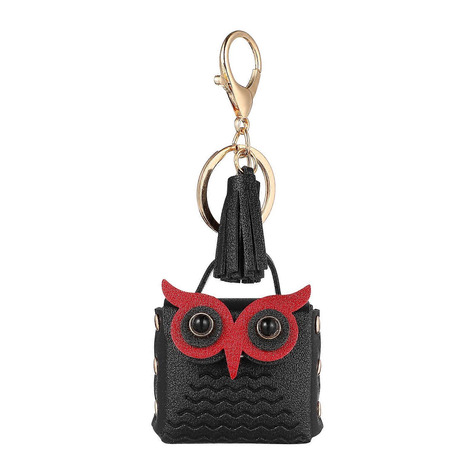 Cute Earbuds Case Made of PU for Decoration with Keychain 4.5 x 4.5 x 2.5 Inches