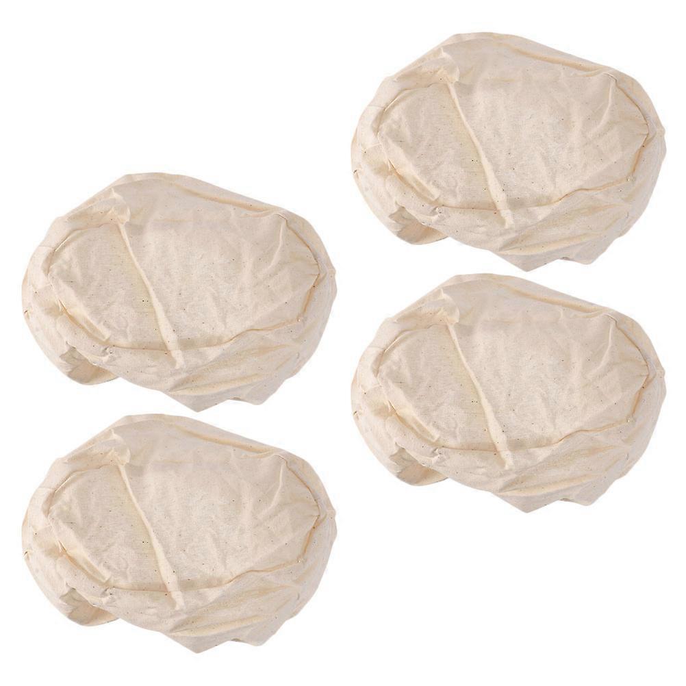 Bread Making Accessory 4Set Simple Design Baking Supplies Home Use Beige Cloth Fermentation Basket