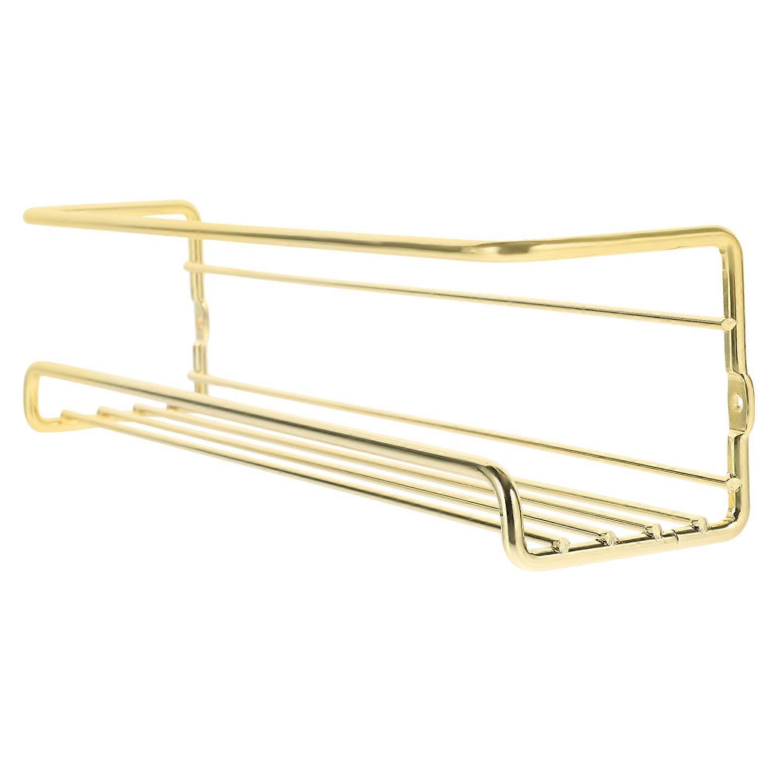 1 Set Wall Mounted Storage Rack for Bathroom Toilet and Kitchen with Shelf