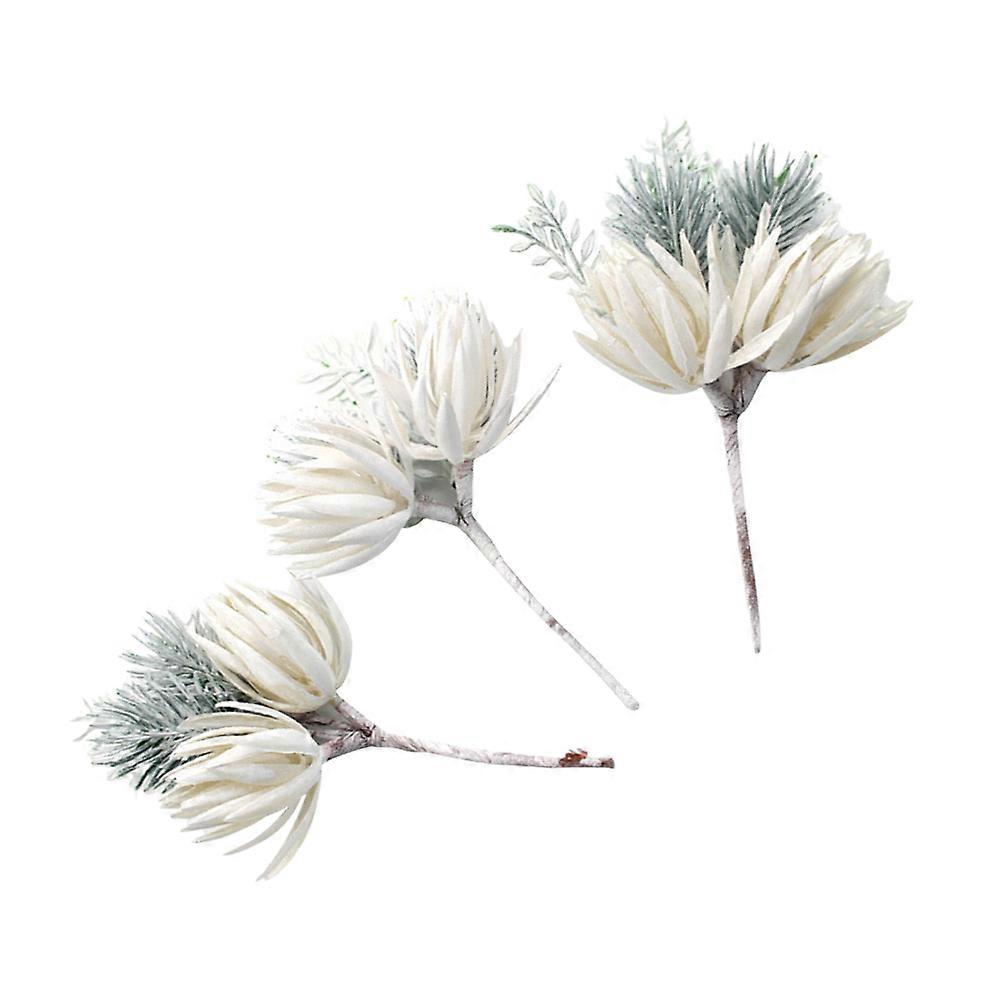 テーブルデコレーションと家の装飾のための各種カラープラスチックシミュレーション花枝3個セット