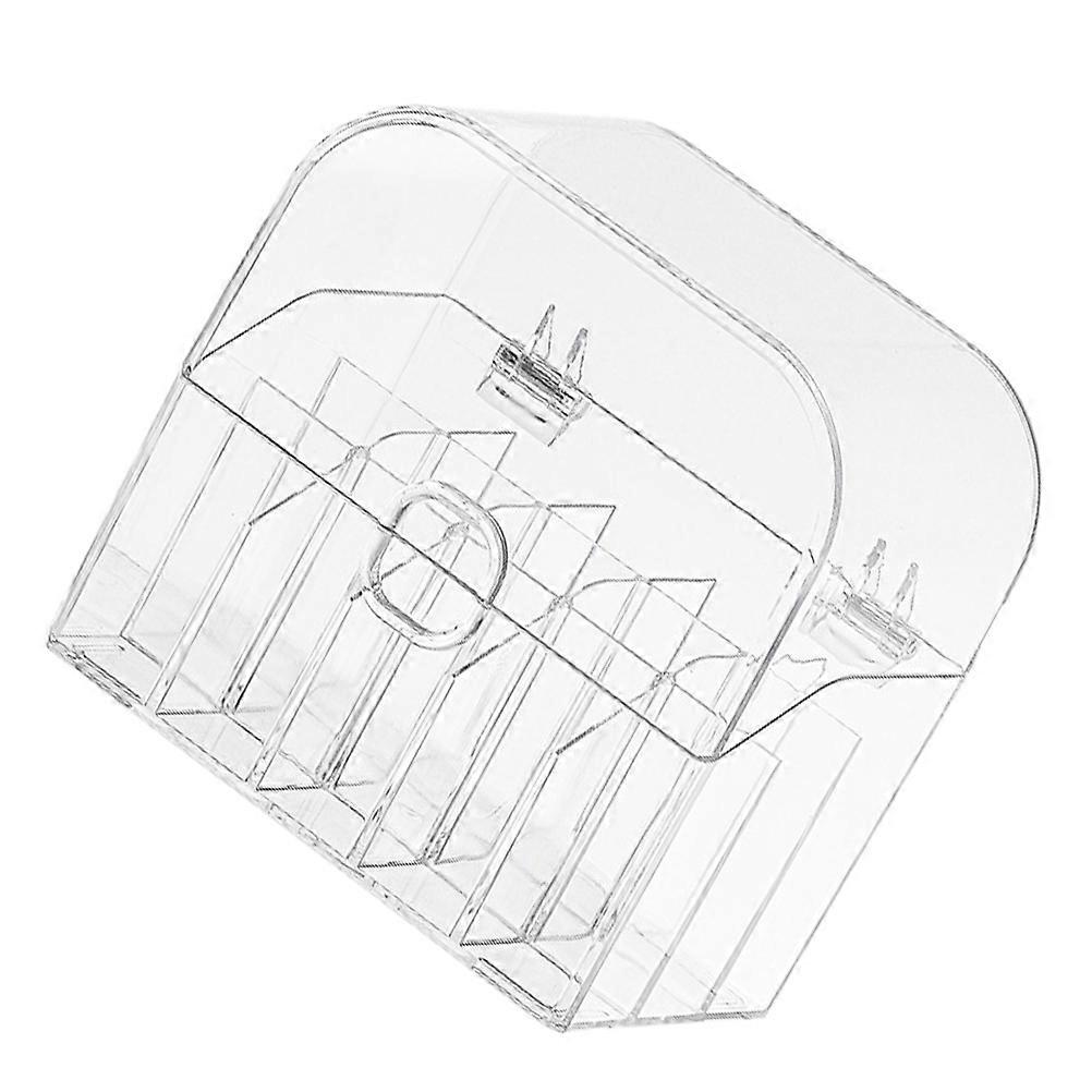 Makeup Box Storage 1 Pc Transparent Cosmetics Organizer Featuring Separate Compartments For Women On Dressing Table