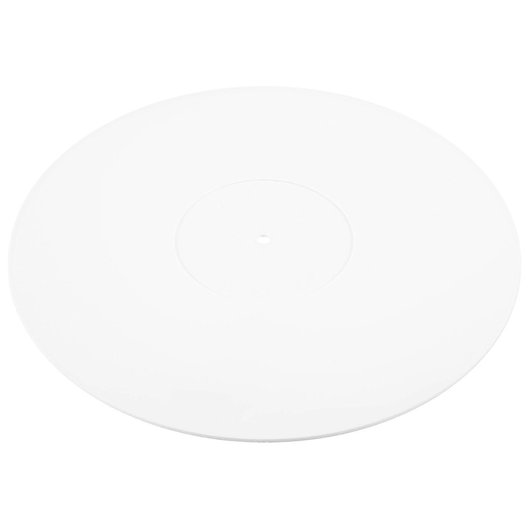 Turntable Acrylic Slipmat for Vinyl LP Record Players -12Inch (White)
