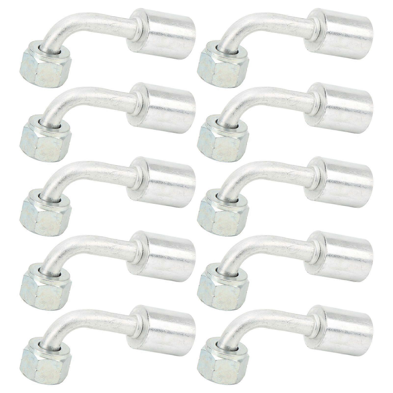 Ar condicionado do carro 90 conector angular junta de alumínio ajuste universal 10pcs