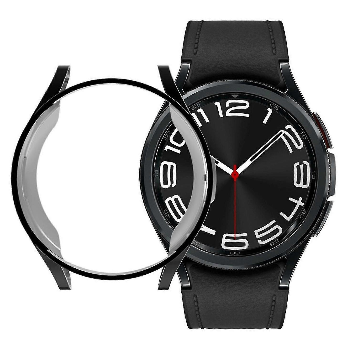 Θήκες συμβατές με Samsung Galaxy Watch 6 Classic Screen Protector Case 47mm, Soft TPU Watch Cove