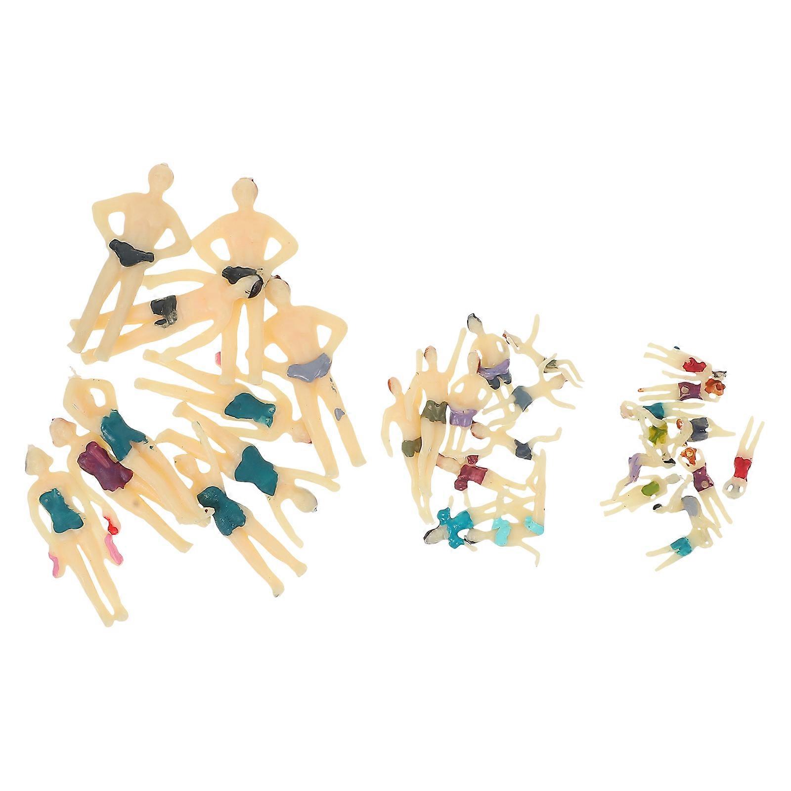 Simulation People Miniatures 30Set PVC Material In Assorted Color Designed For Beach Parties And Creative Activities