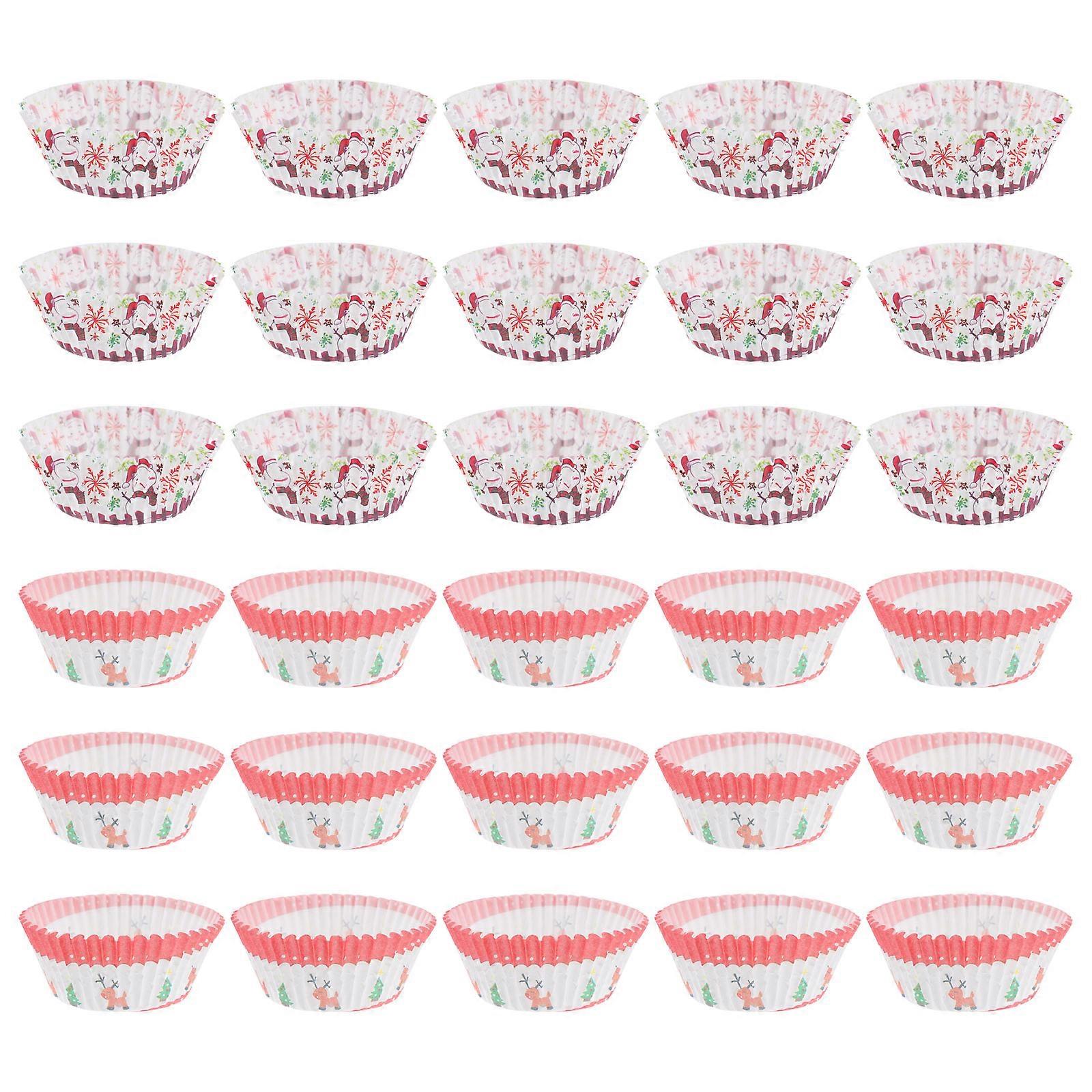 Festive Design Cupcake Baking Cases For Parties 400Pcs Simple Design Paper Holders Heat-Resistant