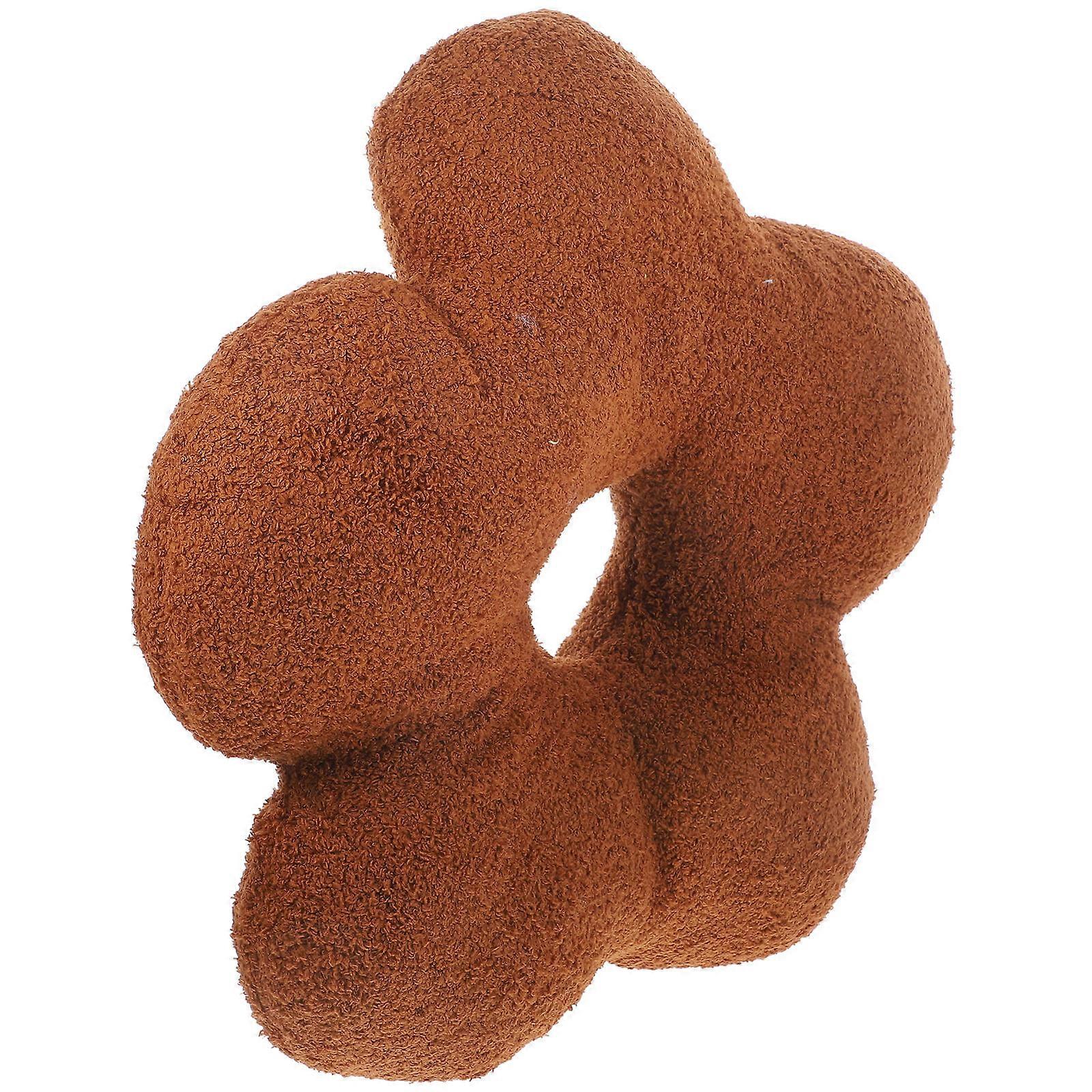 Flower Shape Cushion Ideal For Various Occasions Office Seats Coffee Color 40x40x5CM 1Pack
