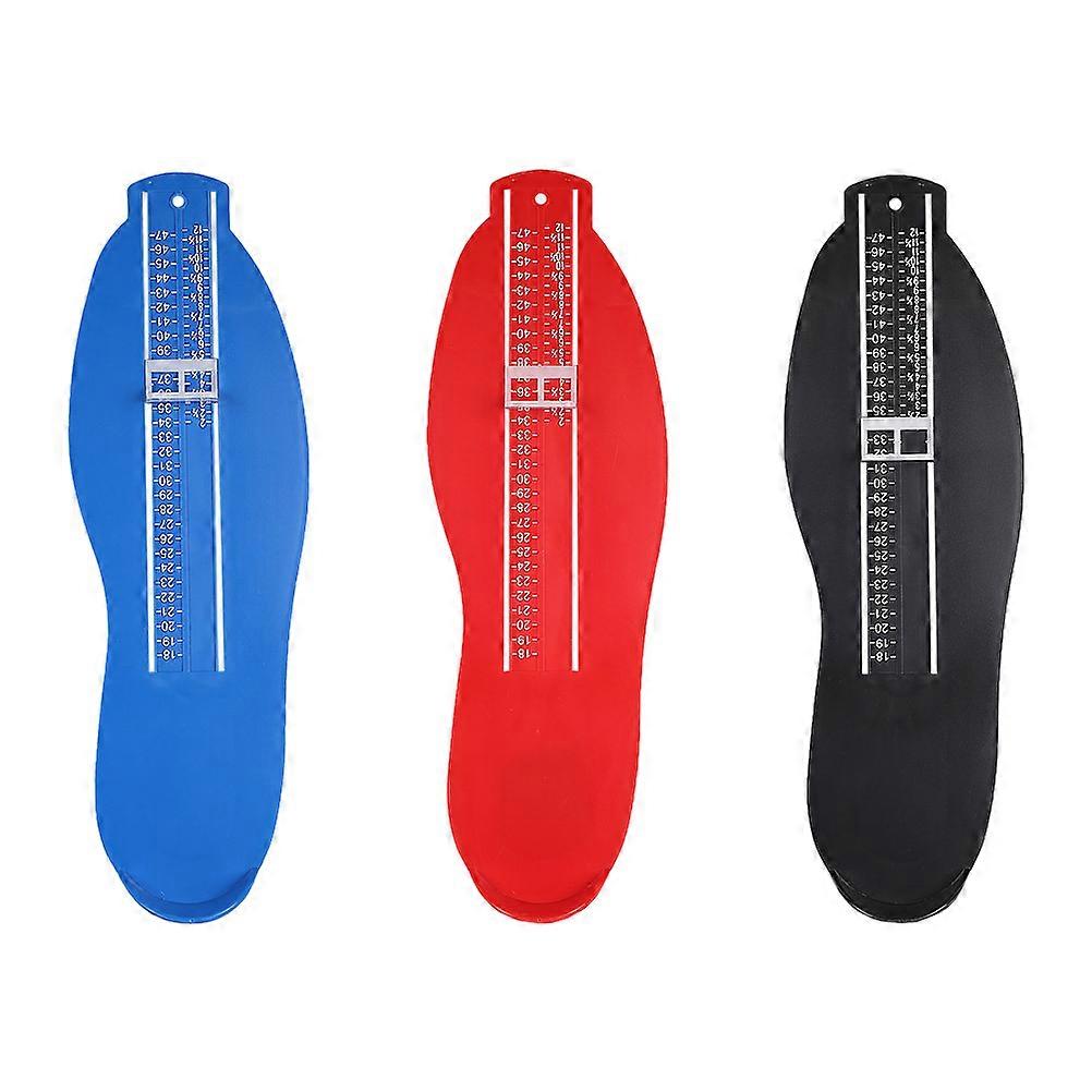 Plastic Foot Measuring Ruler 3Pack Adults Kids Foot Gauge Assorted Color For Exact Measurement