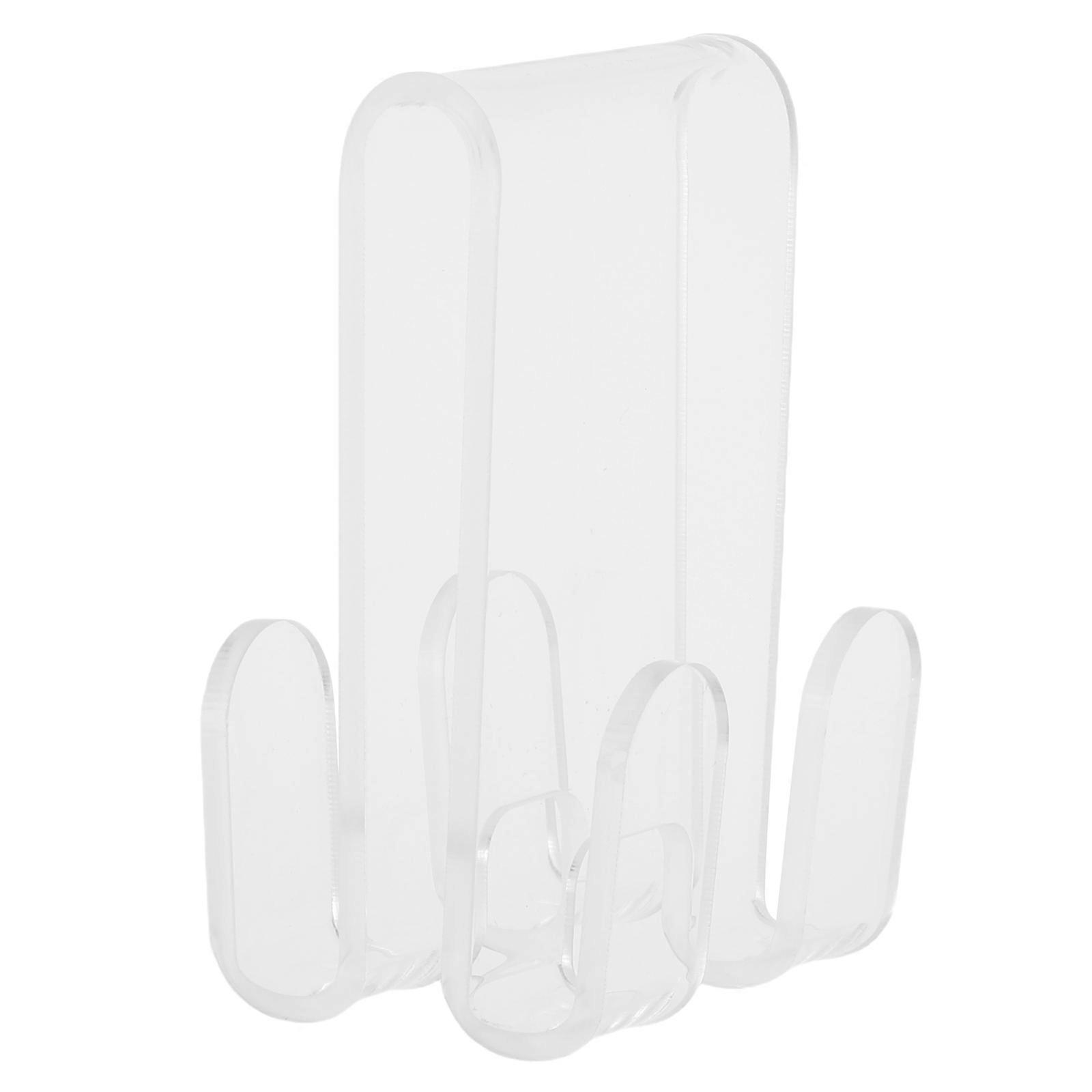 It sounds like you're looking for information or a product description for **acrylic shower door towel hooks** — specifically **no drill, over the