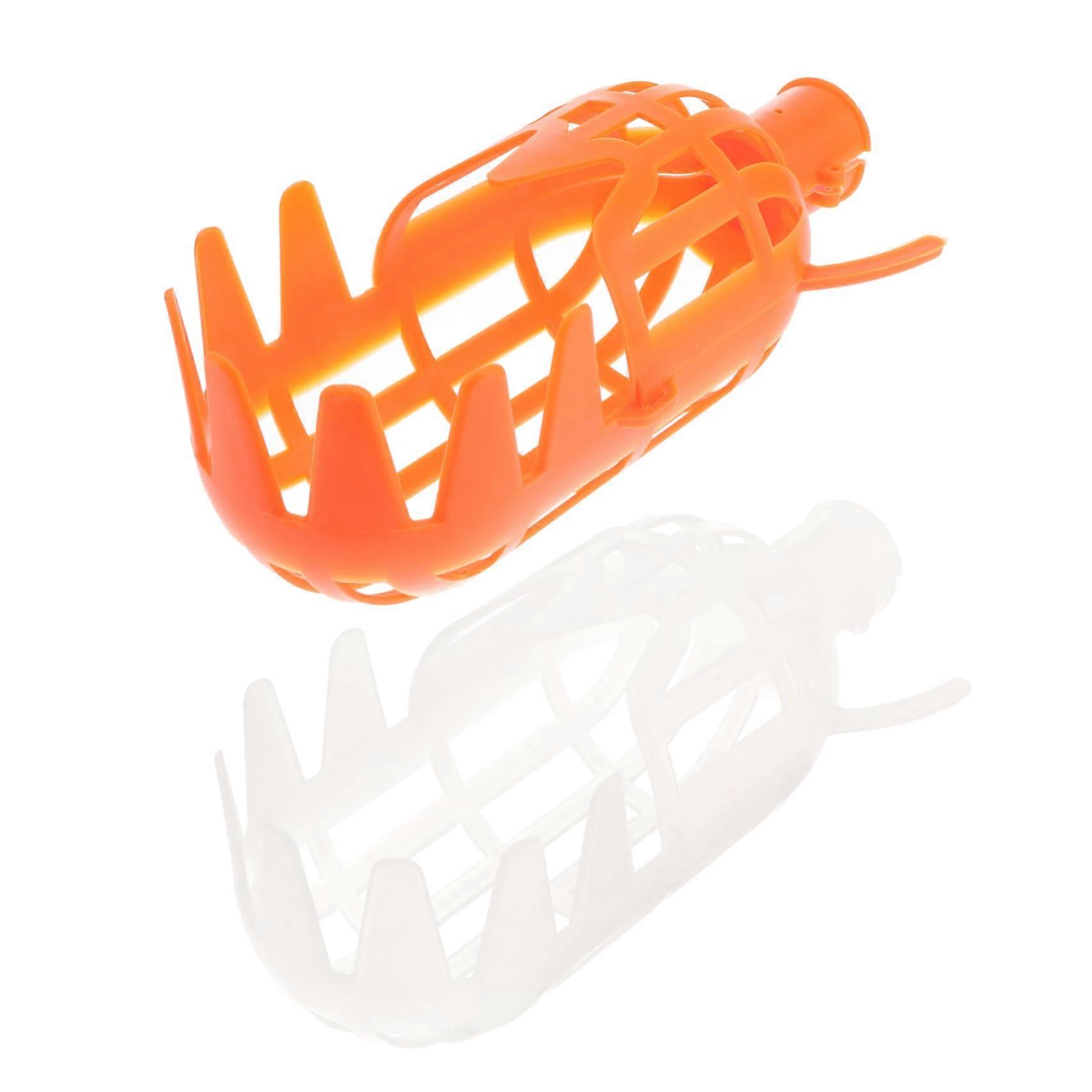 2 Pack Fruit Picker Tools with Basket - Orange Mango Peach Apple Harvester Plastic Tree Catcher