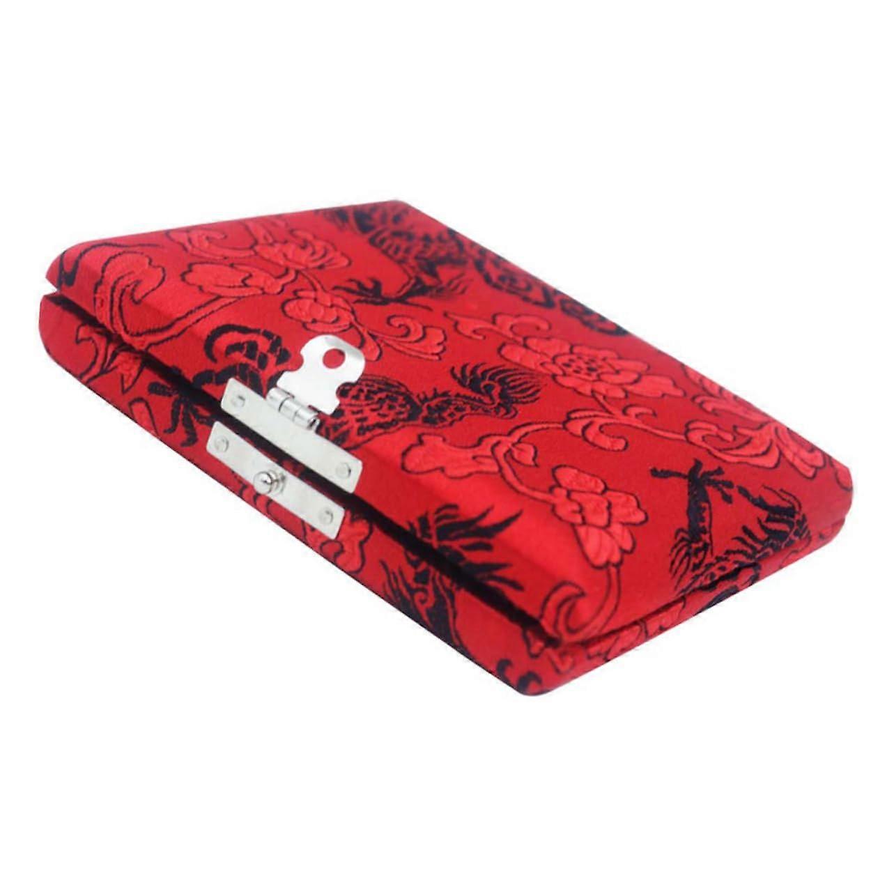 Portable Oboe Storage Box Reed Holder with Protective Case for Musicians On The Go Red Decorated