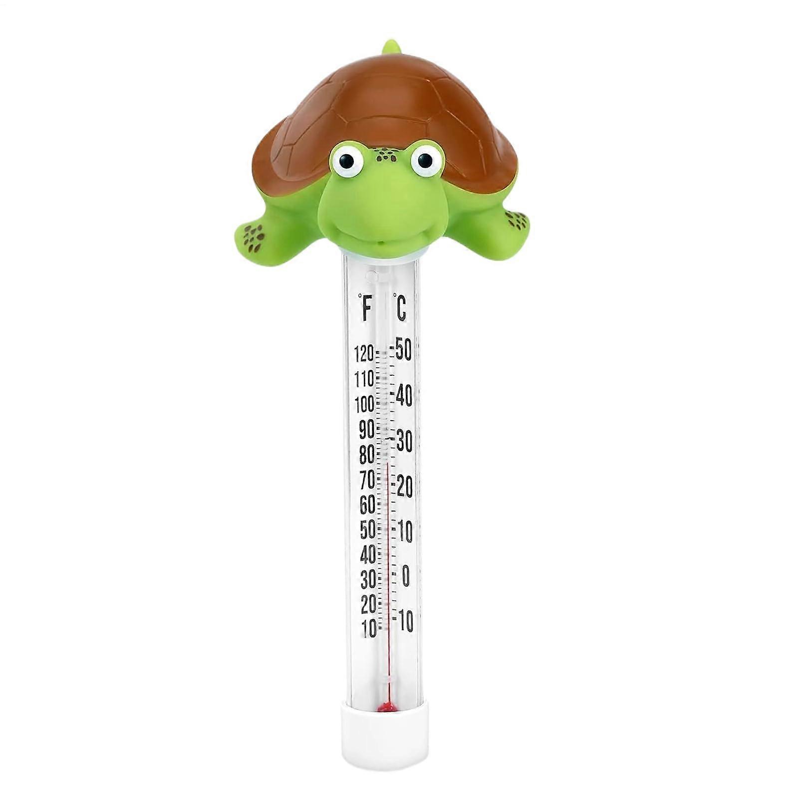 Swimming Pool Turtle Thermometer Floating Animal Thermometer with Large Digital Display for Outdoor Fish Ponds and Gardens