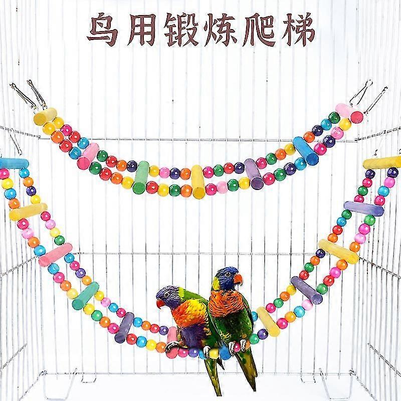 Bird Ladder Bridge, 28 x 4 inch, Log and Food Dye, for Small to Medium Sized Birds, 2 Piece