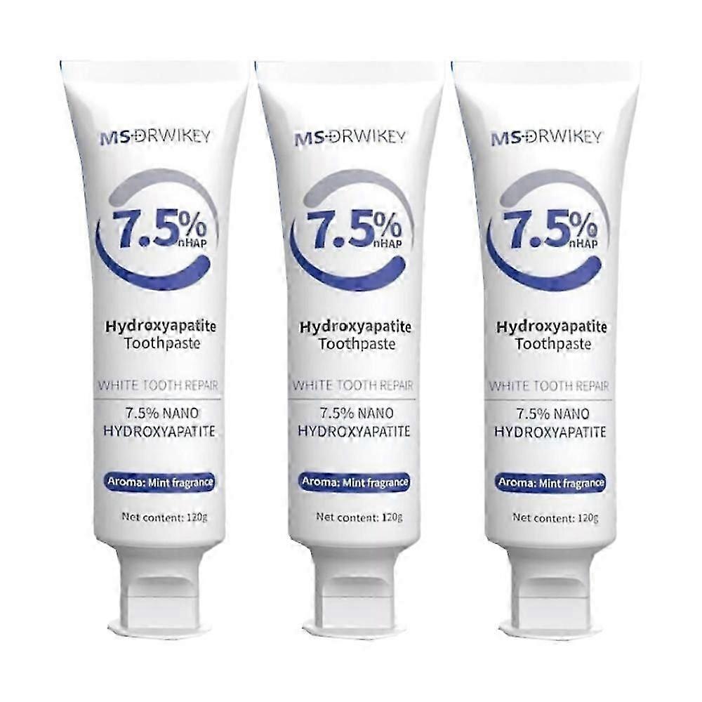 1/2/3x MSDRWIKEY 7.5% Hydroxyapatite Toothpaste for Enamel Protection Fresh Breath