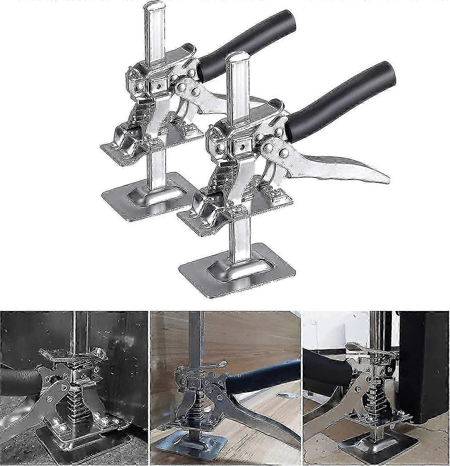 2 Pack Lift Arm Hand Tools (up To 330lbs/150kg), Door Panel Lifting Cabinet Jack, Multi-function