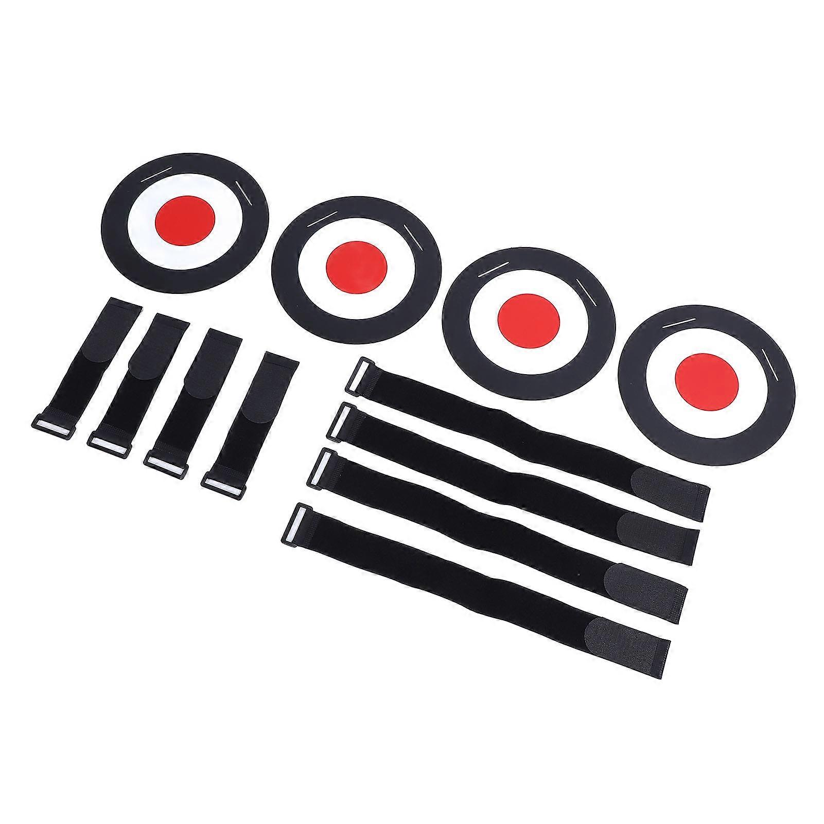 4PCS ABS Soccer Target Discs Set with Straps for Training