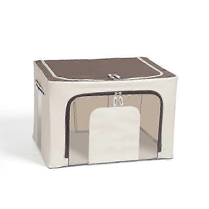 Large Storage Bag, Foldable Storage Box, With Handle, Sealed Zipper and Reinforced Iron Frame 50 * 40 * 33 Cm (Series 01)
