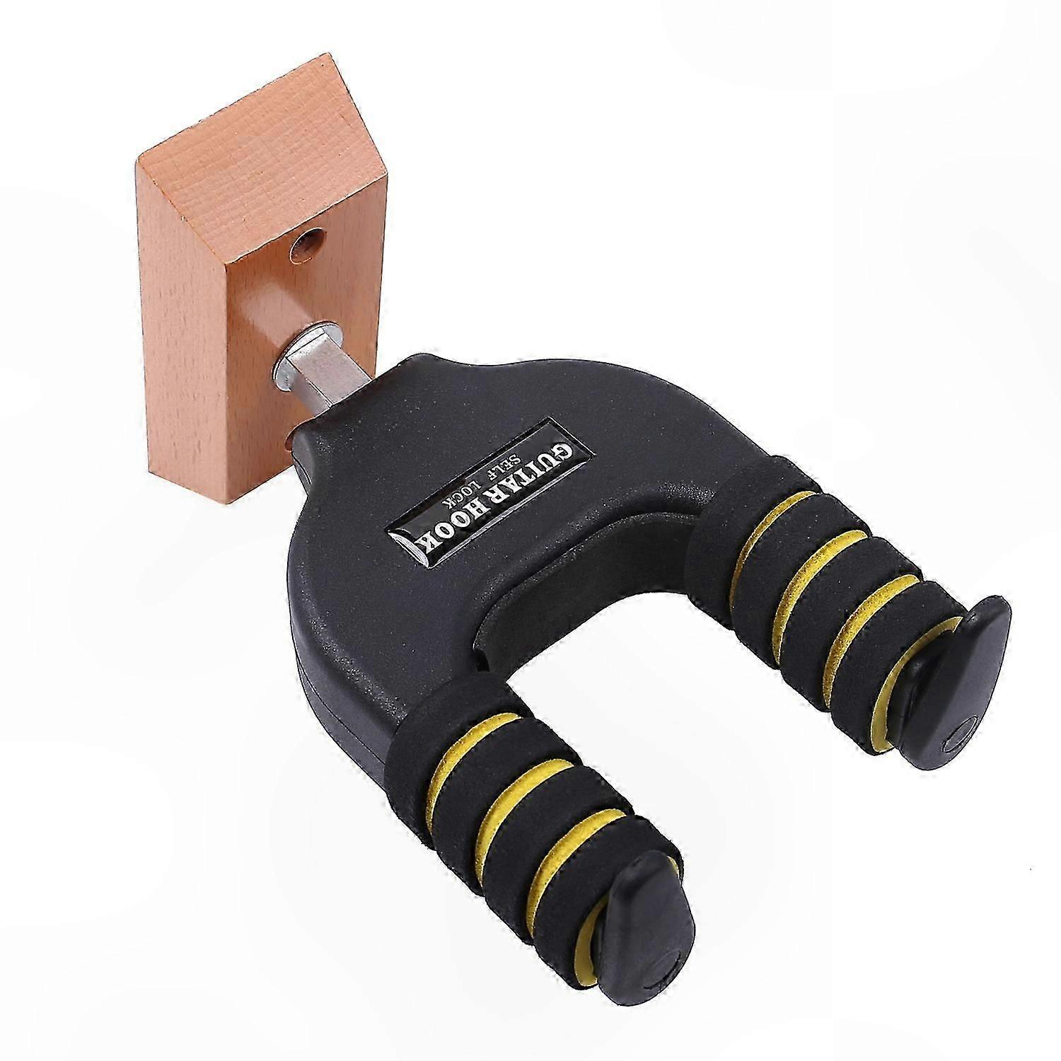 Automatic Locking Wall Mount for Acoustic Guitar and Ukulele Holder Hanger Rack Hook Accessory Storage Solution