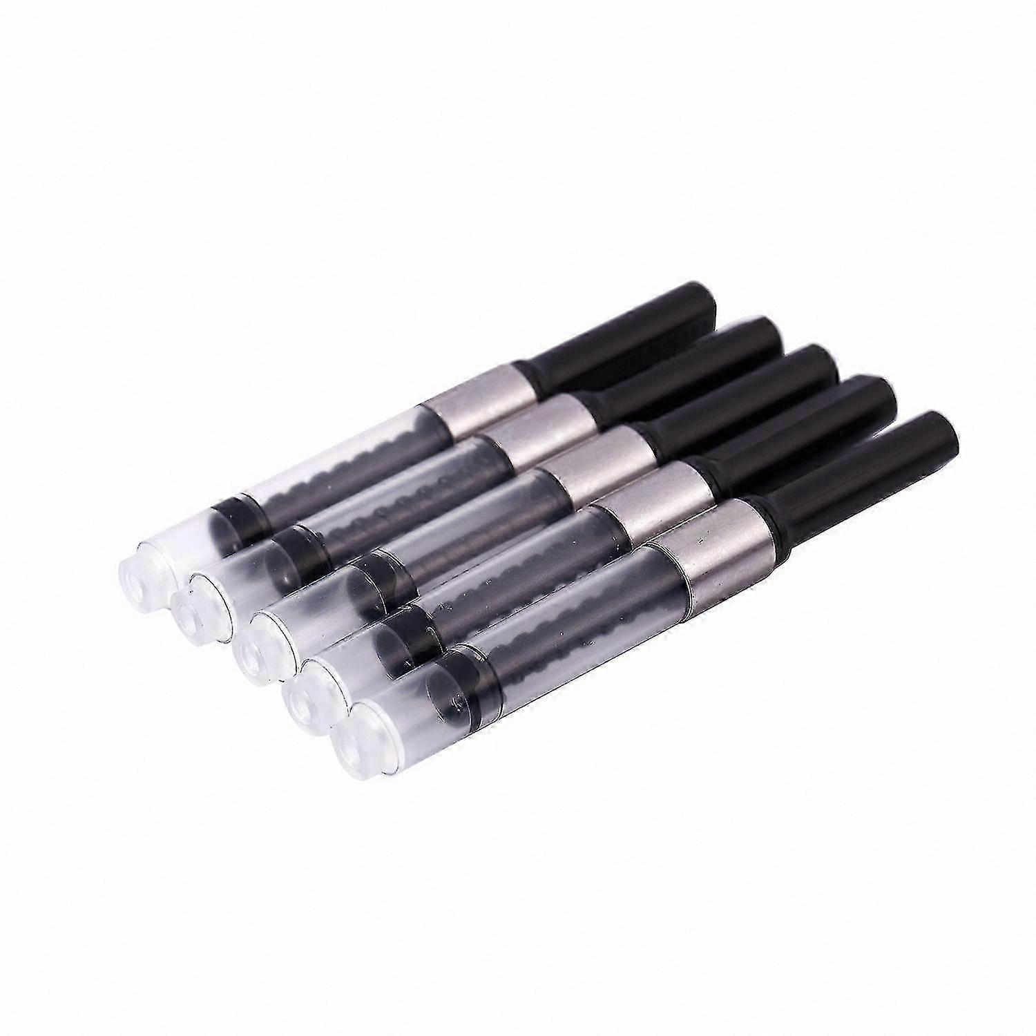 Universal Fountain Pen Ink Converter Set, 5-Pack Black Reservoirs for All Models