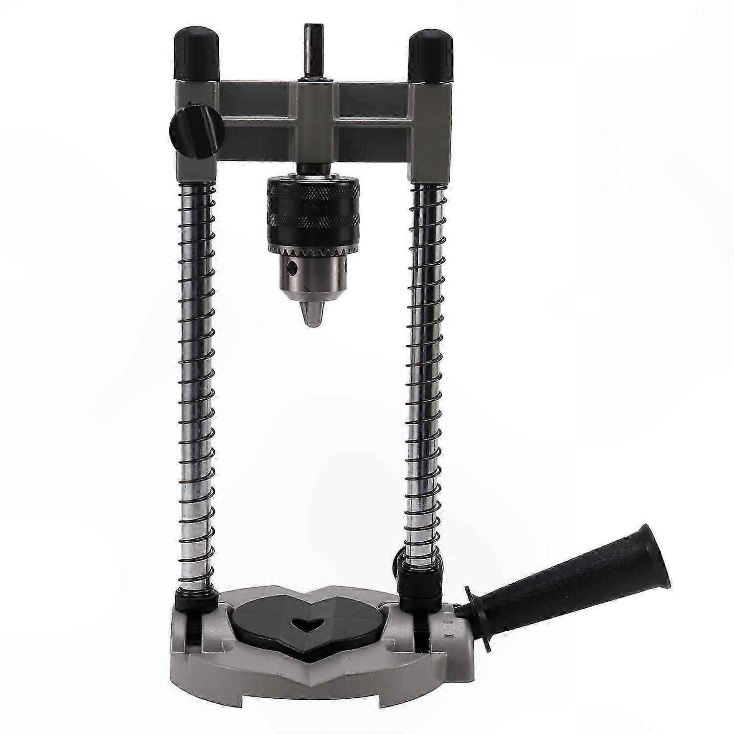 Adjustable Drill Guide Stand with Chuck Holder, 45-90 Degree Angle Support for Electric Drills