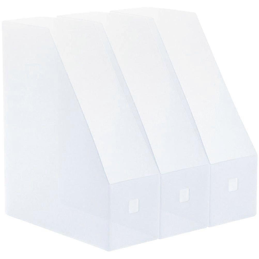 3Pcs File Document Storage Rack Desktop Bookshelf Office Files Books Holder File Organizers