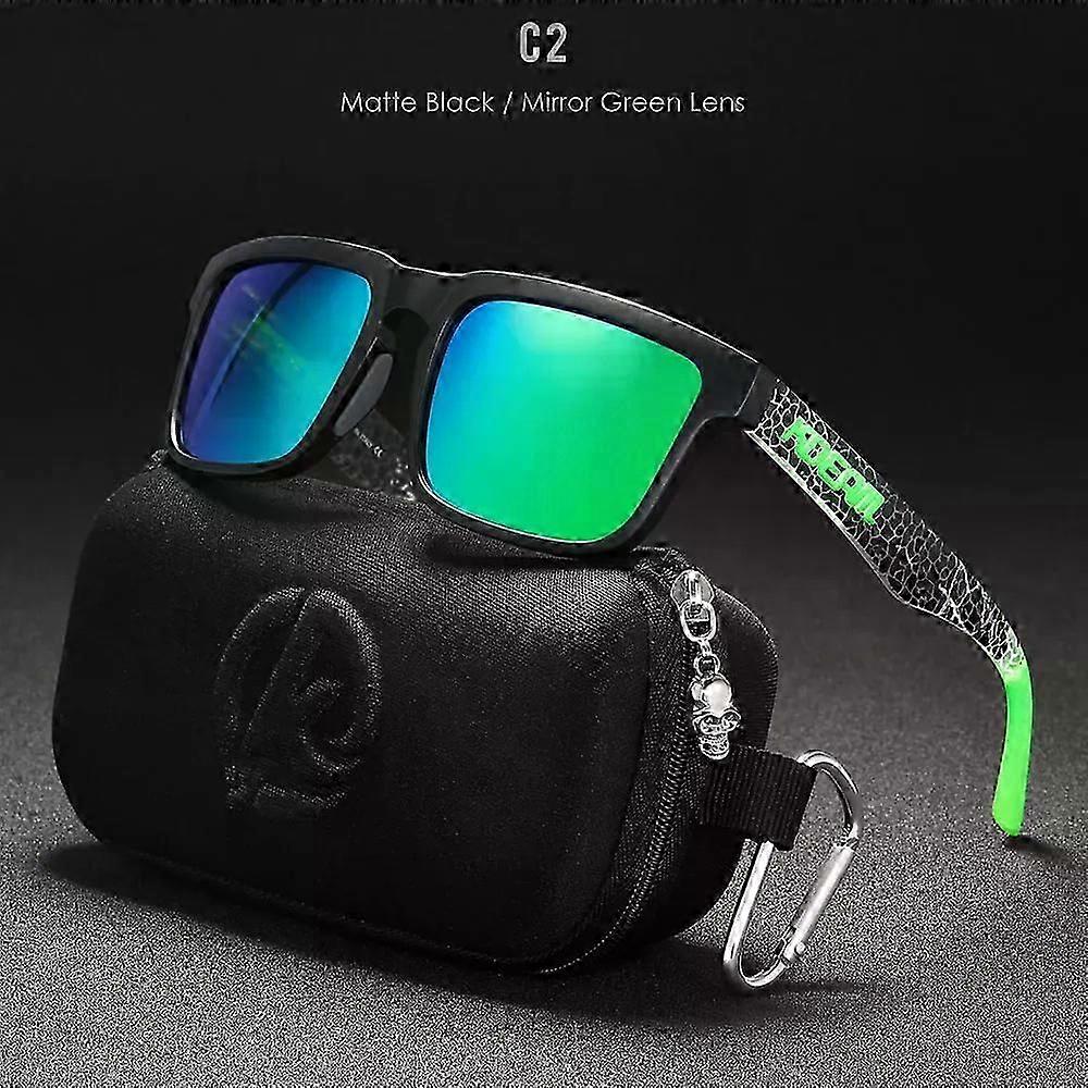 新ブランド高品質メンズスクエアサングラスカラースポーツ偏光サングラス反射コーティングミラーレンズUV400