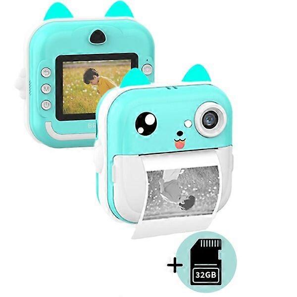 1080P HD Camera for Kids with 32GB Card and Instant Printing Function