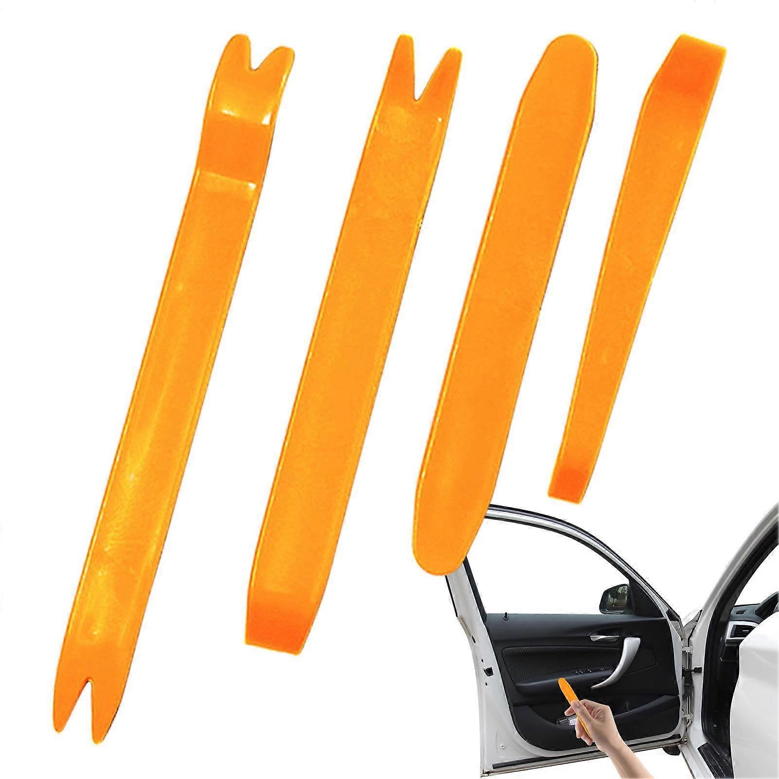 Car Radio Removal Tool Set of 4, Automotive Dashboard Removal Tools for Audio Disassembly and Interior Fastener Removal