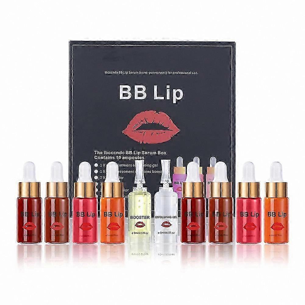 Lip Gloss Serum Kit, 4 Colors Liquid Lip Pigment for Semi-Permanent Makeup Treatment