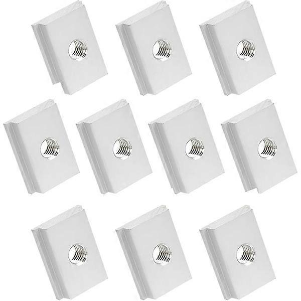 Pack of 10 T-nut nuts T-nut M8 Thread Sliding nuts, 30 x 23 mm T-nut nuts for Woodworking tools Socket