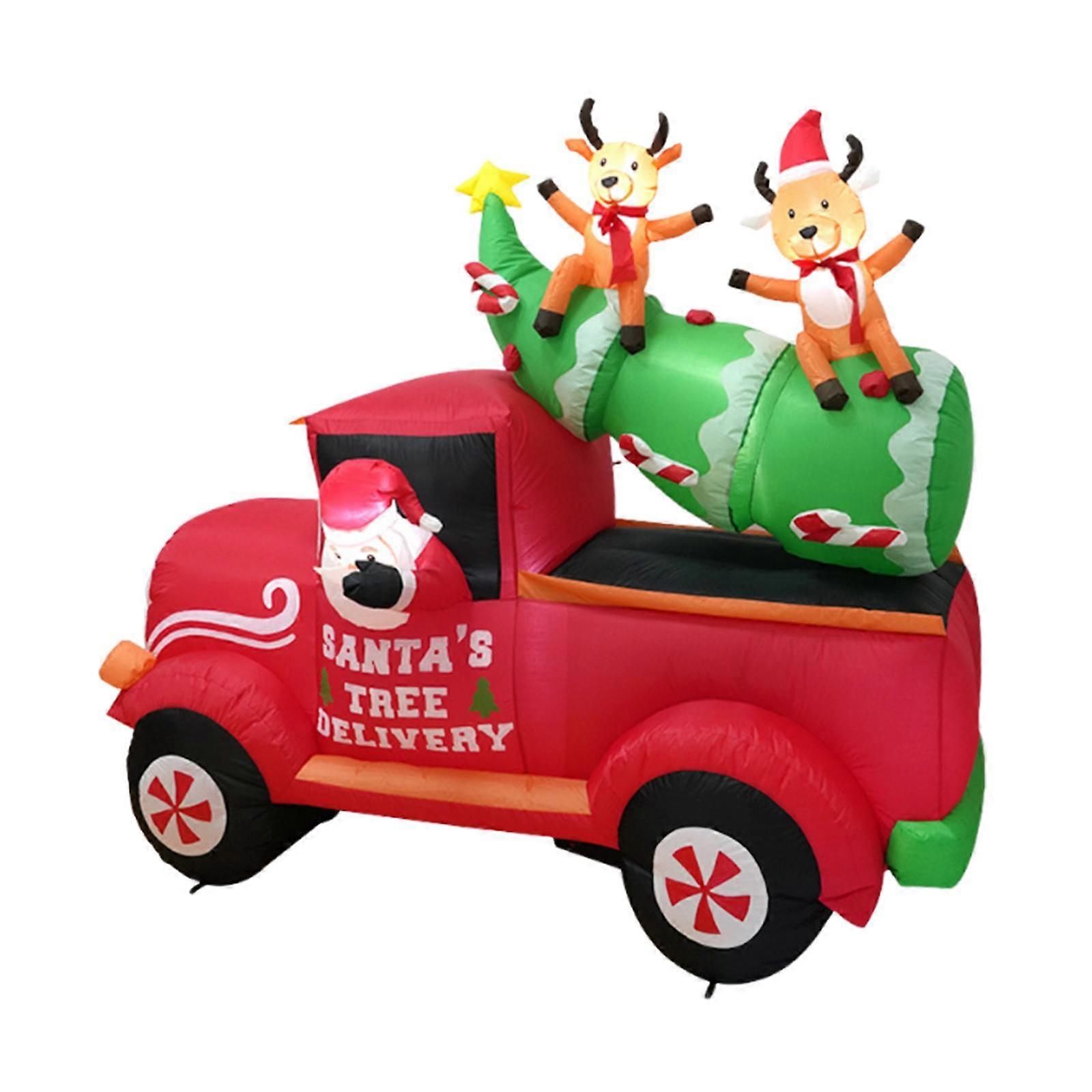 Christmas Inflatable Decoration with Christmas Tree and Elfs for Lawn Yard