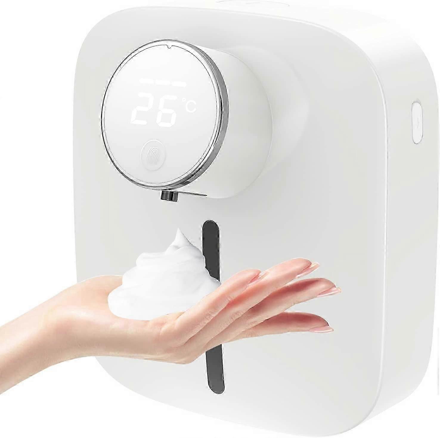 320ml Automatic Soap Dispenser, Touchless Wall Mounted Soap Dispenser, with Infrared Sensor, Soap Dispenser Suitable for Bathrooms, Kitchens, Hotel (W