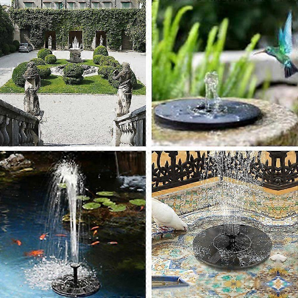 sun powered fountain for outdoor pool