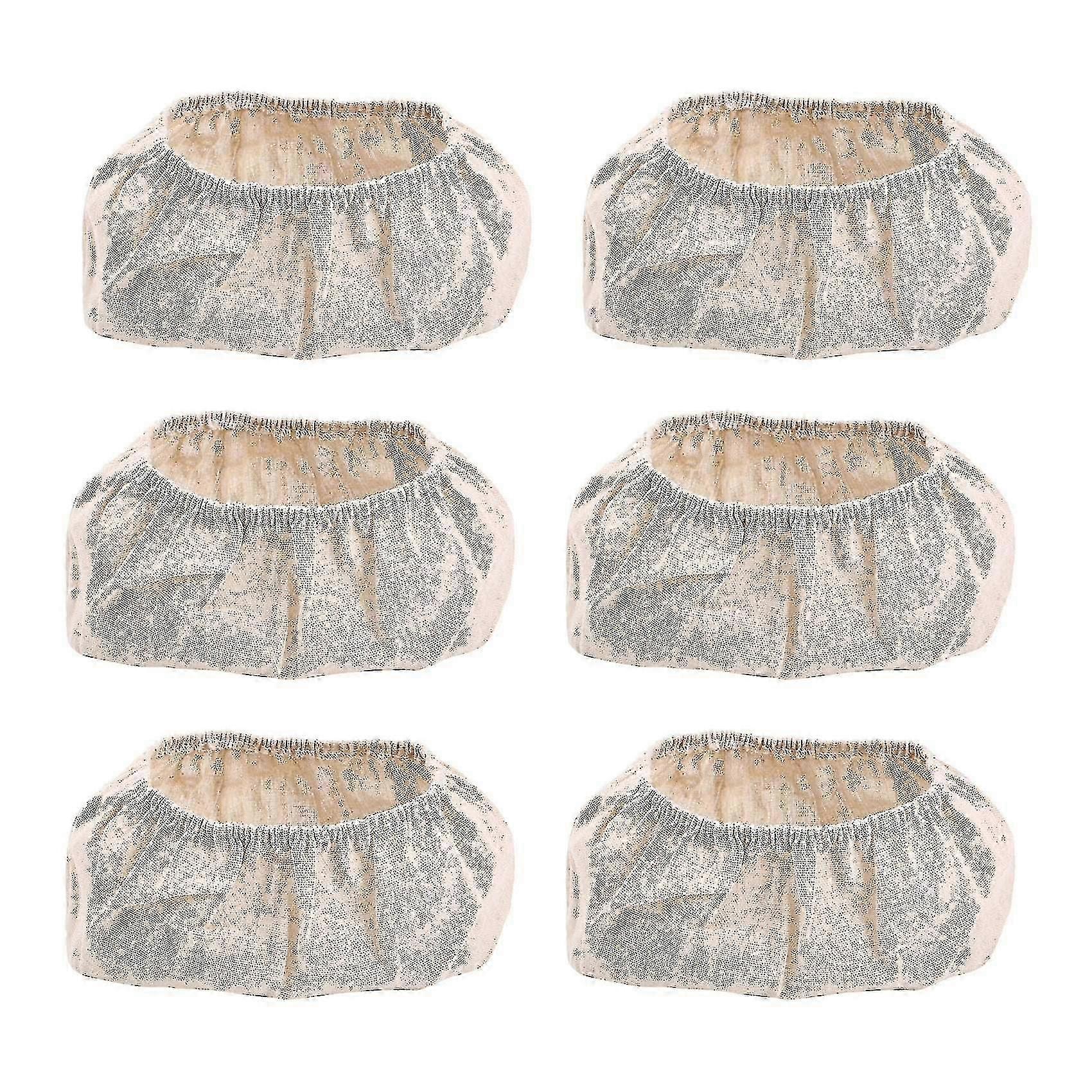 Oval Rattan Bread Baking Basket (6 Pcs) - Ideal for Sourdough Bread and Dough Proofing with Natural Fiber Cover