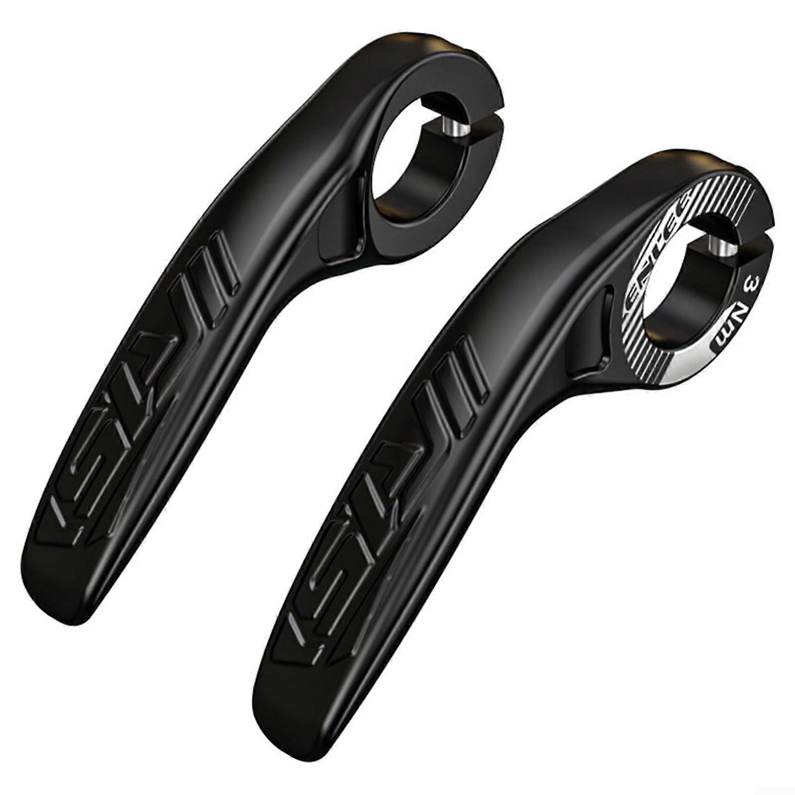 Lightweight And Comfortable Bicycle Handle Grips With Carbon Ends Designed For Cyclists Black