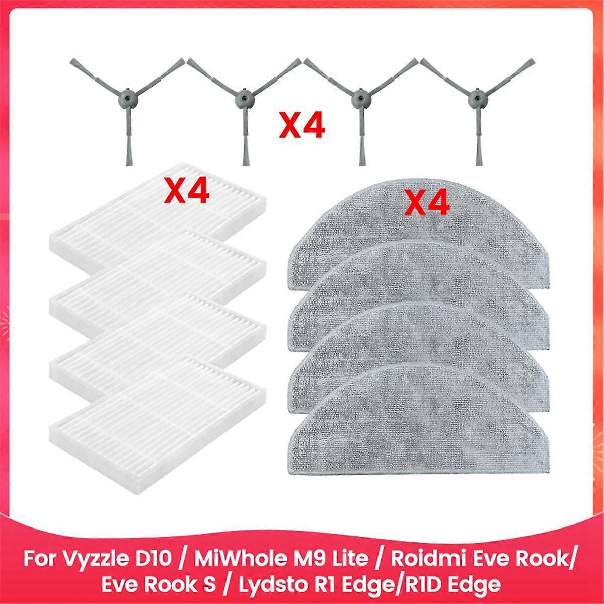 For Vyzzle D10 / MiWhole M9 Lite / Eve , Eve S / R1 Edge, R1D Edge Parts Filter Side Brush Mop