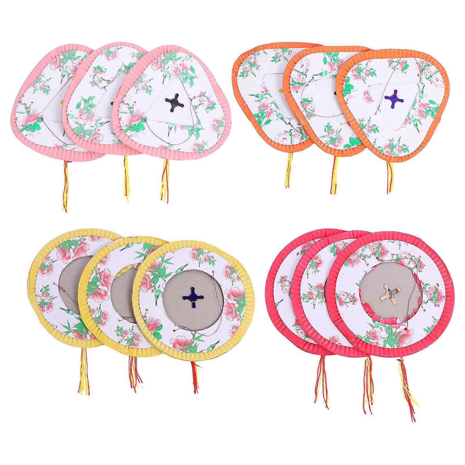 12pcs Prosperity Chinese New Year Paper Hanging Lanterns