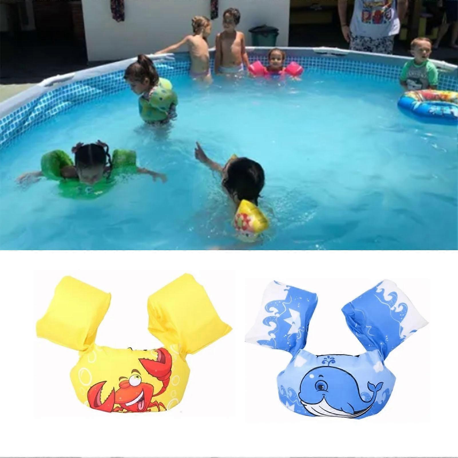 Kids Inflatable-Free EPE Swim Vest Jacket for Training Crab Pattern