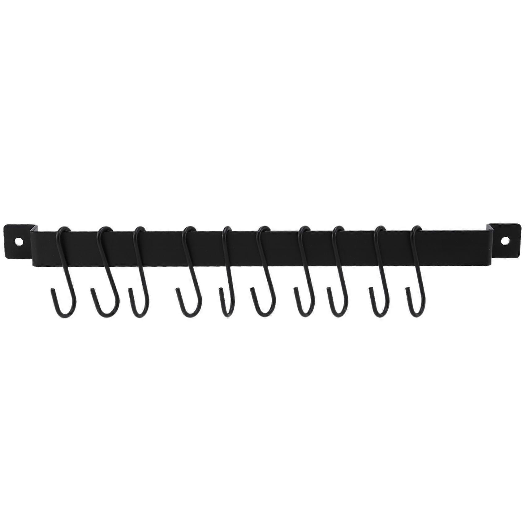 Wall Mount Pot Rack,435mm Industrial Hanging Rail Kitchen Utensils Hanger Organiser,Lid Holder,with