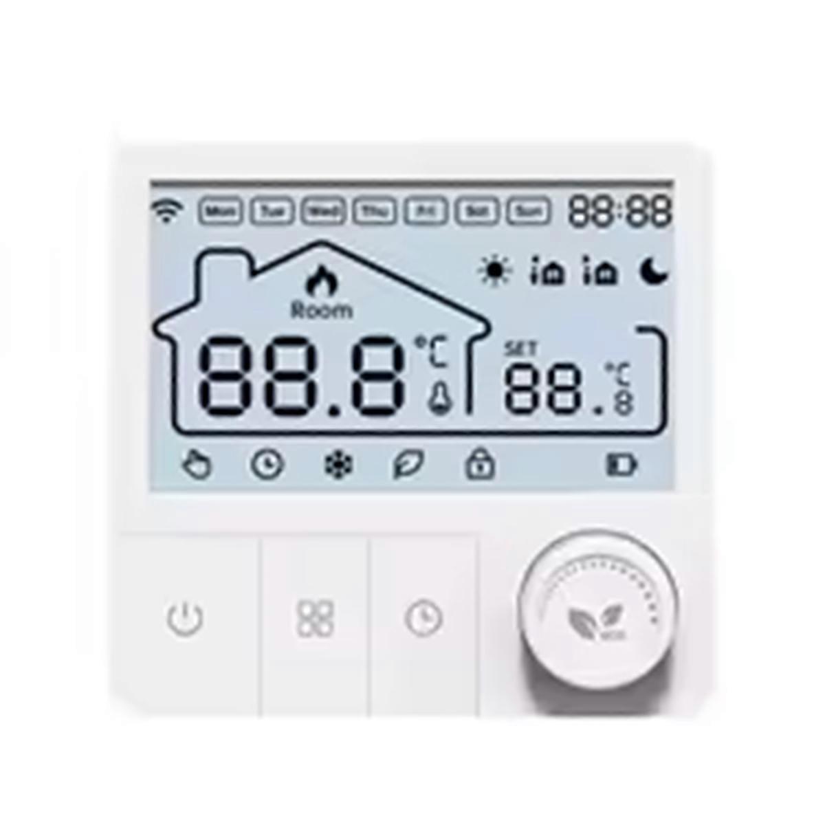 Tuya Smart Wifi Thermostat for Gas Boiler Works Battery-Powered Thermoregulator with & Home