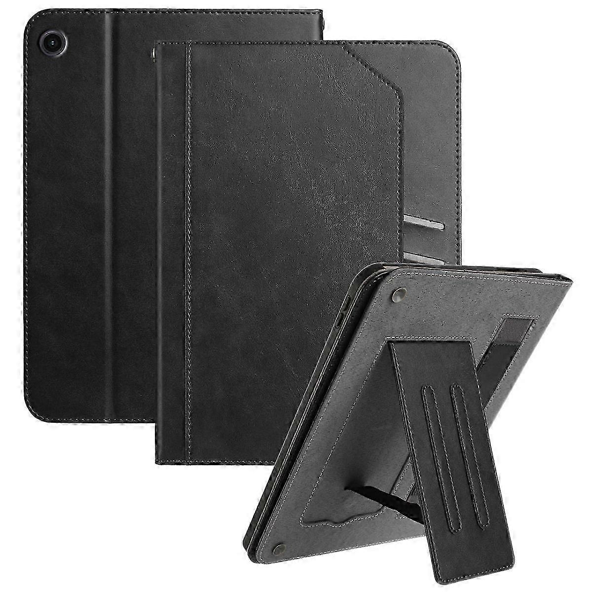 For Samsung Galaxy Tab A9+(plus) Stand Case Auto Wake/ Sleep Pu Leather Tablet Cover With Wallet/ Hand Strap