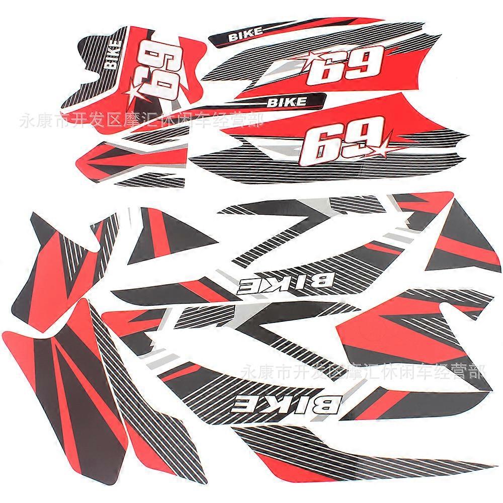 Mini motorcycle suitable for New Rabbit 2-stroke 47-49CC shell full car decals~00818