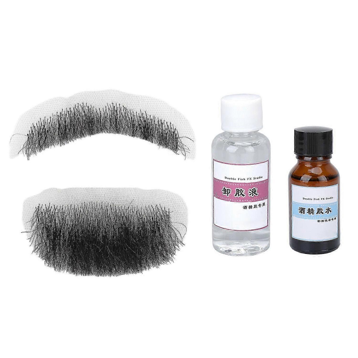 2025 Latest Model Fake Makeup Beard High Simulation Glue Cleanser Solution Reu...