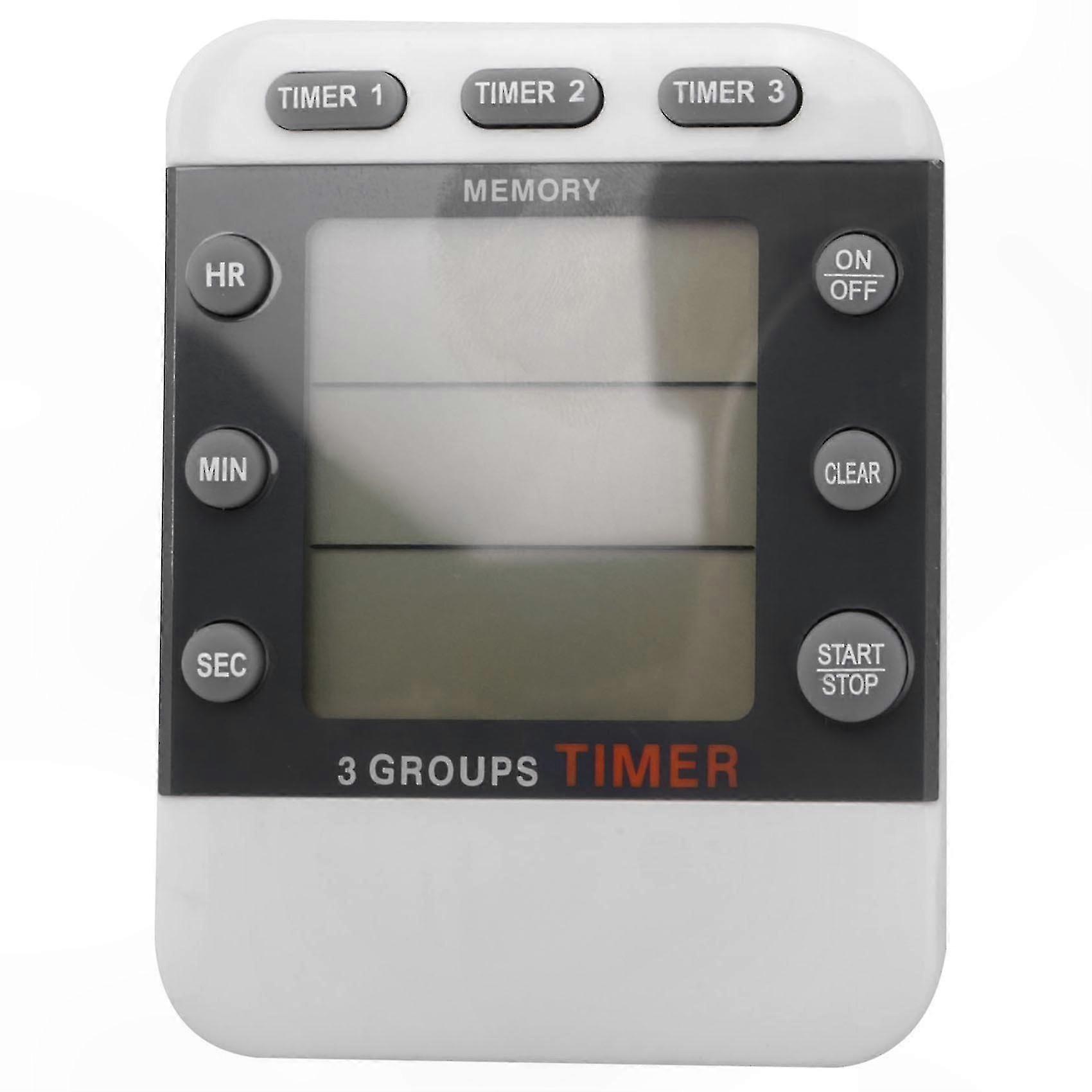 100-Hour Digital Triple Countdown Timer with LCD Display for Cooking, Kitchen Use, and More