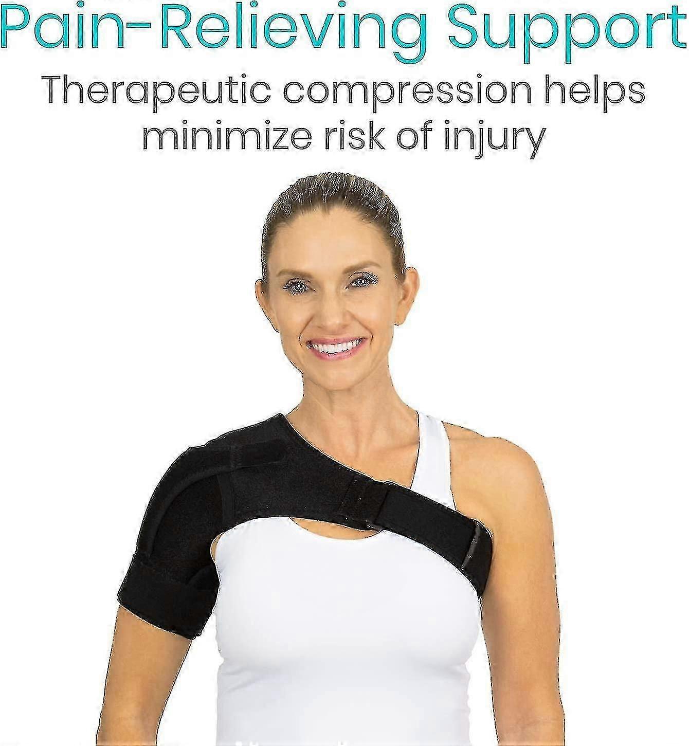 Shoulder Stability Brace - Injury Recovery Compression Support Sleeve - For Rotator Cuff Injuries, Arthritis, Sprain, Dislocation, Joint Pain Relief (